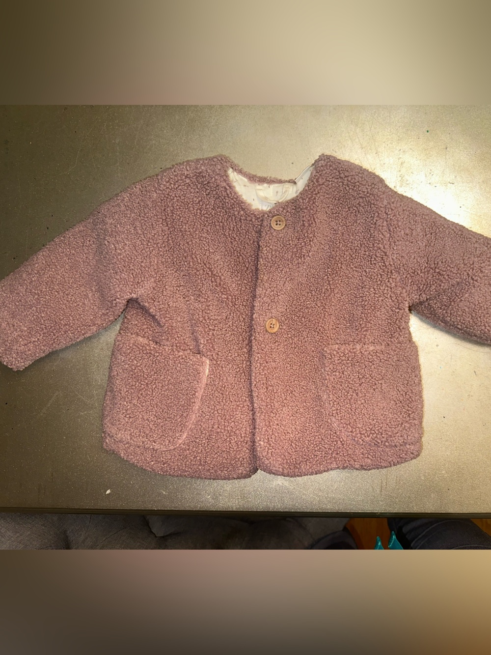 Zara Dusty Mauve Sherpa-Lined Jacket